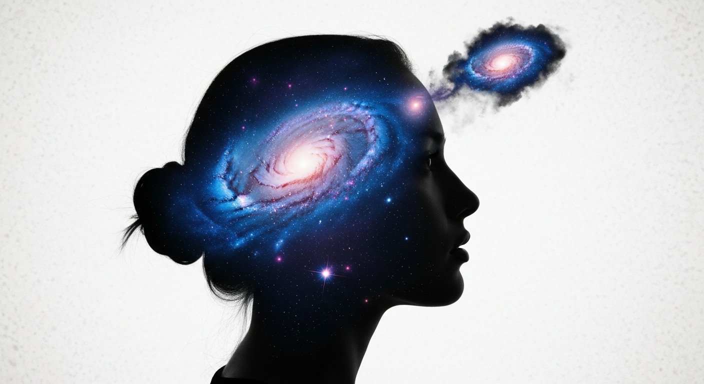 silhouette humaine + nuage d’idées